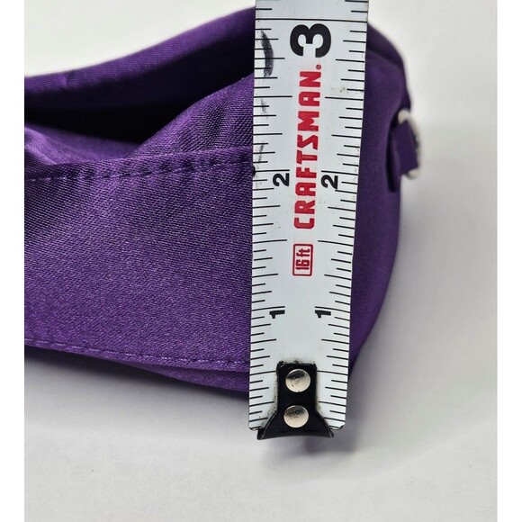 Younique Small Purple Silver Chain Crossbody Purse Clutch - Picture 6 of 8